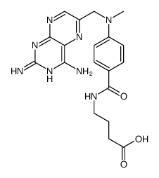 4-[[4-[(2,4-diaminopteridin-6-yl)methyl-methylamino]benzoyl]amino]butanoic acid Structure