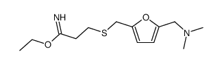 ethyl 3-<<5-<(dimethylamino)methyl>furfuryl>thio>propionimidate Structure