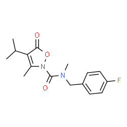 2(5H)-Isoxazolecarboxamide,N-[(4-fluorophenyl)methyl]-N,3-dimethyl-4-(1-methylethyl)-5-oxo- Structure
