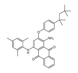 1-amino-2-[4-(1,1,3,3-tetramethylbutyl)phenoxy]-4-[(2,4,6-trimethylphenyl)amino]anthraquinone结构式