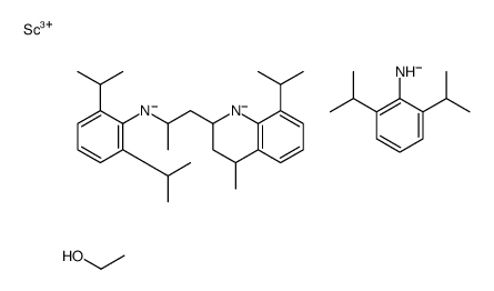 [2,6-di(propan-2-yl)phenyl]azanide,[2,6-di(propan-2-yl)phenyl]-[4-[2,6-di(propan-2-yl)phenyl]azanidylpentan-2-yl]azanide,ethanol,scandium(3+)结构式