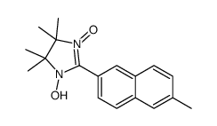 1-hydroxy-4,4,5,5-tetramethyl-2-(6-methylnaphthalen-2-yl)-3-oxidoimidazol-3-ium结构式