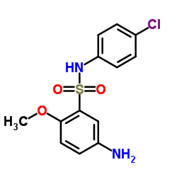 5-AMINO-N-(4-CHLORO-PHENYL)-2-METHOXY-BENZENESULFONAMIDE结构式