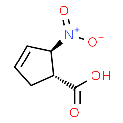 3-Cyclopentene-1-carboxylicacid,2-nitro-,(1R,2R)-rel-(9CI) structure