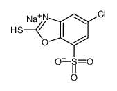 sodium 5-chloro-2,3-dihydro-2-thioxobenzoxazole-7-sulphonate Structure