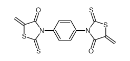 5-methylidene-3-[4-(5-methylidene-4-oxo-2-sulfanylidene-thiazolidin-3-yl)phenyl]-2-sulfanylidene-thiazolidin-4-one structure