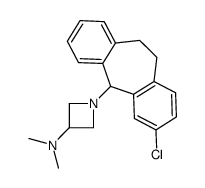 1-[3-Chloro-10,11-dihydro-5H-dibenzo[a,d]cyclohepten-5-yl]-N,N-dimethyl-3-azetidinamine结构式