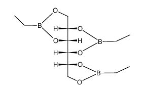 1-O,3-O:2-O,4-O:5-O,6-O-Tris(ethylboranediyl)-D-glucitol结构式