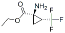 Cyclopropanecarboxylic acid, 1-amino-2-(trifluoromethyl)-, ethyl ester, (1R,2R)- picture