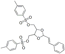 2-Styryl-1,3-dioxolane-4,5-dimethanol bis(4-methylbenzenesulfonate)结构式