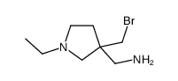 3-Pyrrolidinemethanamine,3-(bromomethyl)-1-ethyl-(9CI) Structure