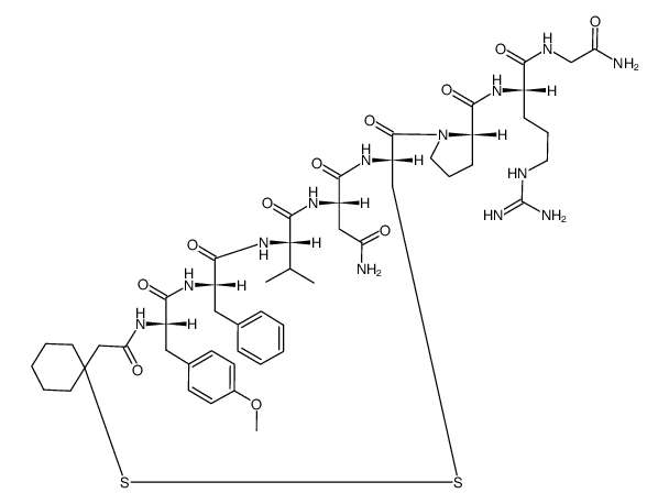 argipressin, beta-mercapto beta,beta-cyclopentamethylenepropionic acid(1)-O-methyl-Tyr(2)-Val(4)- picture