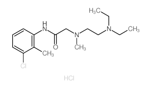 3-Chloro-2-(2-(diethylamino)ethyl)methylamino-o-acetotoluidide dihydrochloride结构式