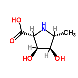 D-Proline, 3,4-dihydroxy-5-methyl-, (3S,4R,5R)- (9CI)结构式