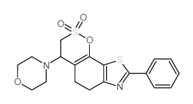 4-(4-Morpholinyl)-8-phenyl-3,4,5,6-tetrahydro[1,2]oxathiino[5,6-g][1,3]benzothiazole 2,2-dioxide structure