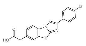 (2-(4-Bromophenyl)imidazo(2,1-b)(1,3)benzothiazol-7-yl)acetic acid Structure