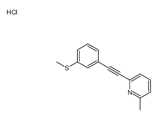 2-methyl-6-[2-(3-methylsulfanylphenyl)ethynyl]pyridine,hydrochloride结构式