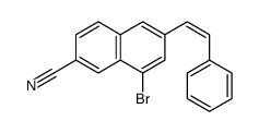 8-bromo-6-(2-phenylethenyl)naphthalene-2-carbonitrile Structure