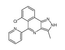 6-chloro-3-methyl-5-pyridin-2-yl-2H-pyrazolo[4,3-c]isoquinoline结构式