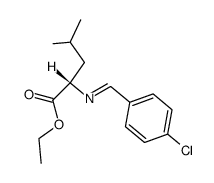 (S)-2-{[1-(4-Chloro-phenyl)-meth-(E)-ylidene]-amino}-4-methyl-pentanoic acid ethyl ester结构式