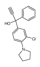 1-(3-chloro-4-pyrrolidinophenyl)-1-phenylprop-2-yn-1-ol Structure