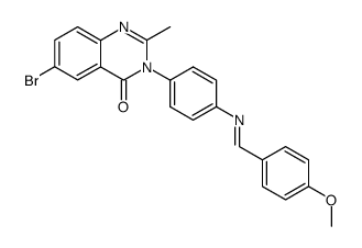 6-Bromo-3-(4-{[1-(4-methoxy-phenyl)-meth-(E)-ylidene]-amino}-phenyl)-2-methyl-3H-quinazolin-4-one Structure