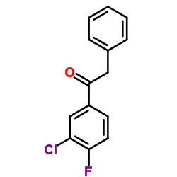 3'-CHLORO-4'-FLUORO-2-PHENYLACETOPHENONE结构式