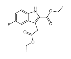 ethyl 2-(ethoxycarbonyl)-5-fluoro-1H-indole-3-acetate Structure