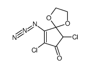 3-azido-2,5-dichloro-4,4-ethylenedioxy-2-cyclopentenone Structure