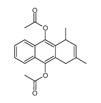 9,10-diacetoxy-1,3-dimethyl-1,4-dihydro-anthracene结构式