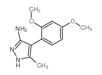 4-(2,4-Dimethoxyphenyl)-5-methyl-1H-pyrazol-3-amine structure