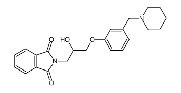 2-[2-hydroxy-3-[3-(1-piperidinylmethyl)-phenoxy]propyl]-1H-isoindole-1,3-(2H)-dione结构式