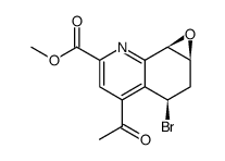 Oxireno[h]quinoline-6-carboxylic acid, 4-acetyl-3-bromo-1a,2,3,7b-tetrahydro-, methyl ester, (1aS,3R,7bR) Structure