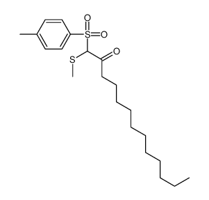 1-(4-methylphenyl)sulfonyl-1-methylsulfanyltridecan-2-one结构式