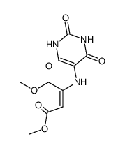 dimethyl 2-((2,4-dioxopyrimidin-5-yl)amino)fumarate结构式