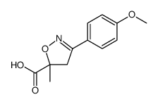 3-(4-METHOXY-PHENYL)-5-METHYL-4,5-DIHYDRO-ISOXAZOLE-5-CARBOXYLIC ACID结构式