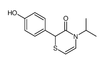 2-(4-hydroxyphenyl)-4-propan-2-yl-1,4-thiazin-3-one结构式