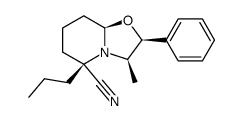 (2S,3R,5S,8aR)-3-methyl-2-phenyl-5-propylhexahydro-5H-oxazolo[3,2-a]pyridine-5-carbonitrile Structure