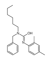 1-benzyl-3-(2,4-dimethylphenyl)-1-hexylurea结构式