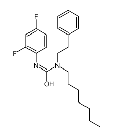 3-(2,4-difluorophenyl)-1-heptyl-1-(2-phenylethyl)urea结构式