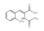 A-乙酰氨基-2-甲基肉桂酸结构式
