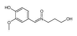 3-Hydroxy-N-(4-hydroxy-3-methoxyphenylmethylen)-1-propanamin-N-oxid结构式