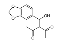 3-[1,3-benzodioxol-5-yl(hydroxy)methyl]pentane-2,4-dione结构式