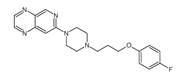 7-[4-[3-(4-fluorophenoxy)propyl]piperazin-1-yl]pyrido[3,4-b]pyrazine结构式