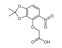 2-[(2,2-dimethyl-5-nitro-1,3-benzodioxol-4-yl)oxy]acetic acid Structure