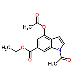 N-ACETYL-4-ACETOXYL-6-ETHYLINDOLE CARBOXYLATE结构式
