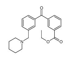 3-CARBOETHOXY-3'-PIPERIDINOMETHYL BENZOPHENONE结构式