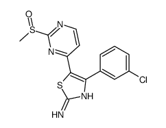 4-(3-chlorophenyl)-5-(2-methylsulfinylpyrimidin-4-yl)-1,3-thiazol-2-amine Structure