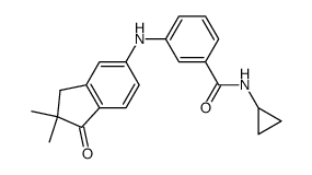 N-Cyclopropyl-3-(2,2-dimethyl-1-oxoindan-5-ylamino)benzamide Structure