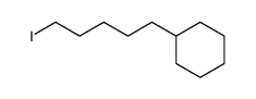 ω-cyclohexylpentyl iodide Structure